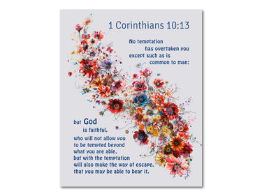 1 Corinthians 10:13 Digital download printable art